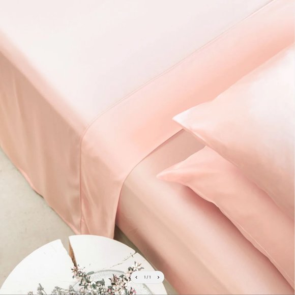 Ettitude Cloud Pink King Flat Sheet - Picture 1 of 4